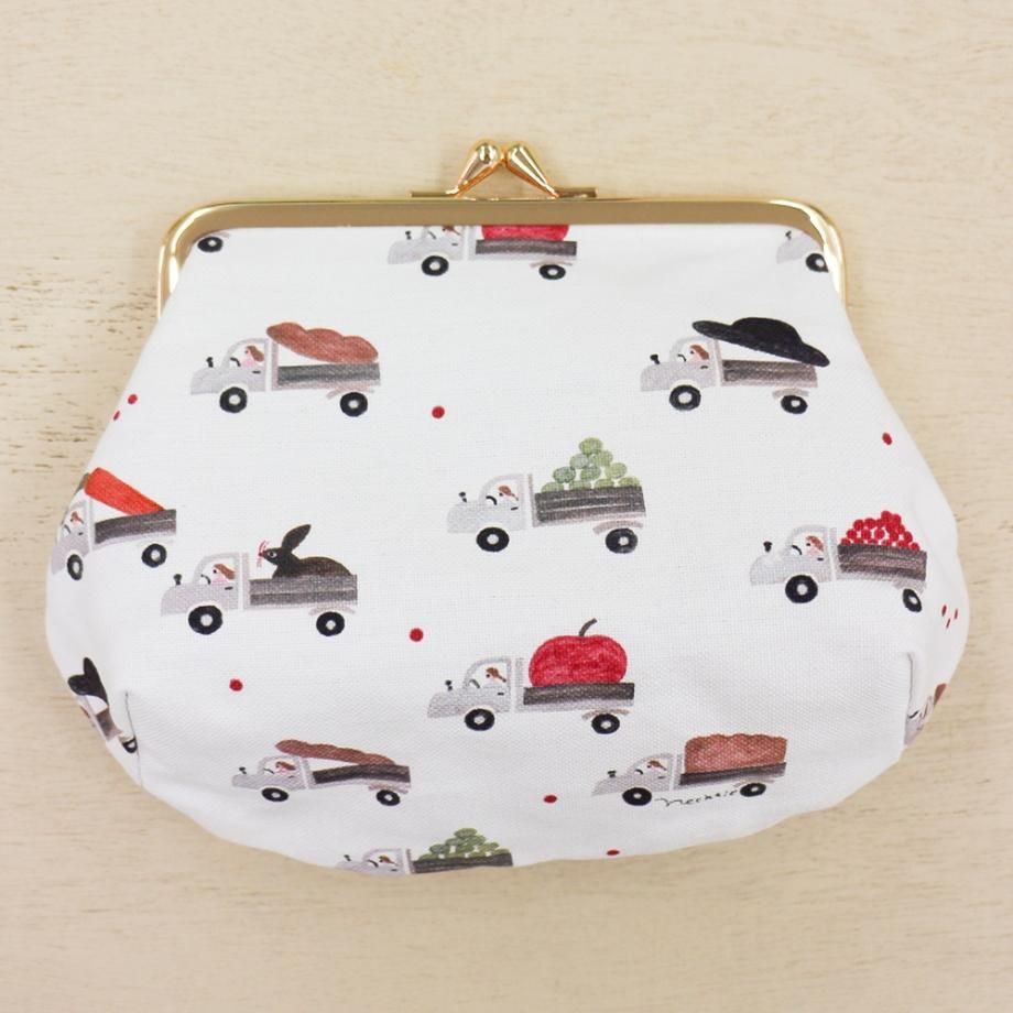 ネクタイ 帆布がま口コスメポーチ TRUCK