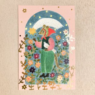 Aiko Fukawa　箔押しポストカード　amulet