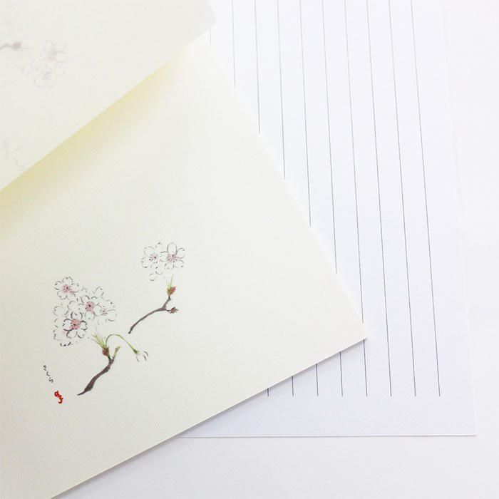 簀の目紙 便箋《さくらがり・初ほととぎす》 - 表現社 cozyca