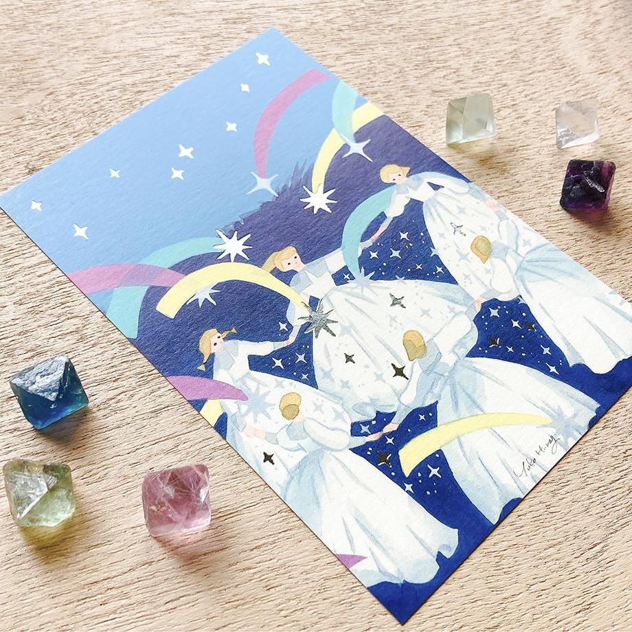 柊有花 箔押しポストカード 星ひろい 柊有花 箔押しポストカード 星ひろい