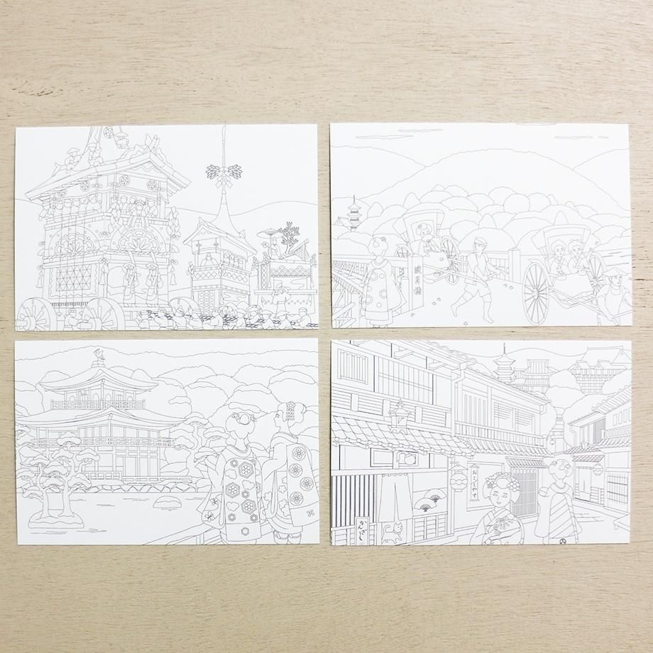 レア☆昔のアート☆戦前絵葉書☆袋付/5組 全5枚