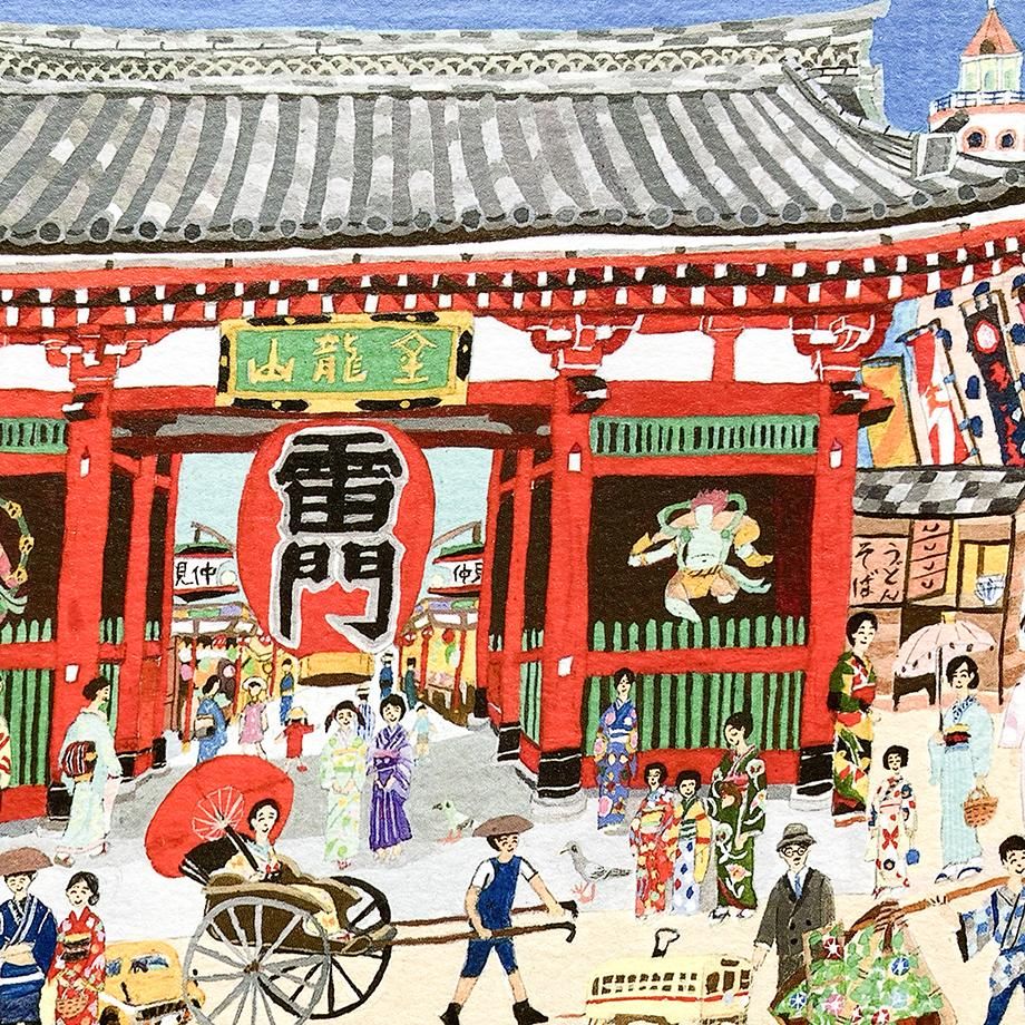 沖野愛 東京はがき 《浅草》