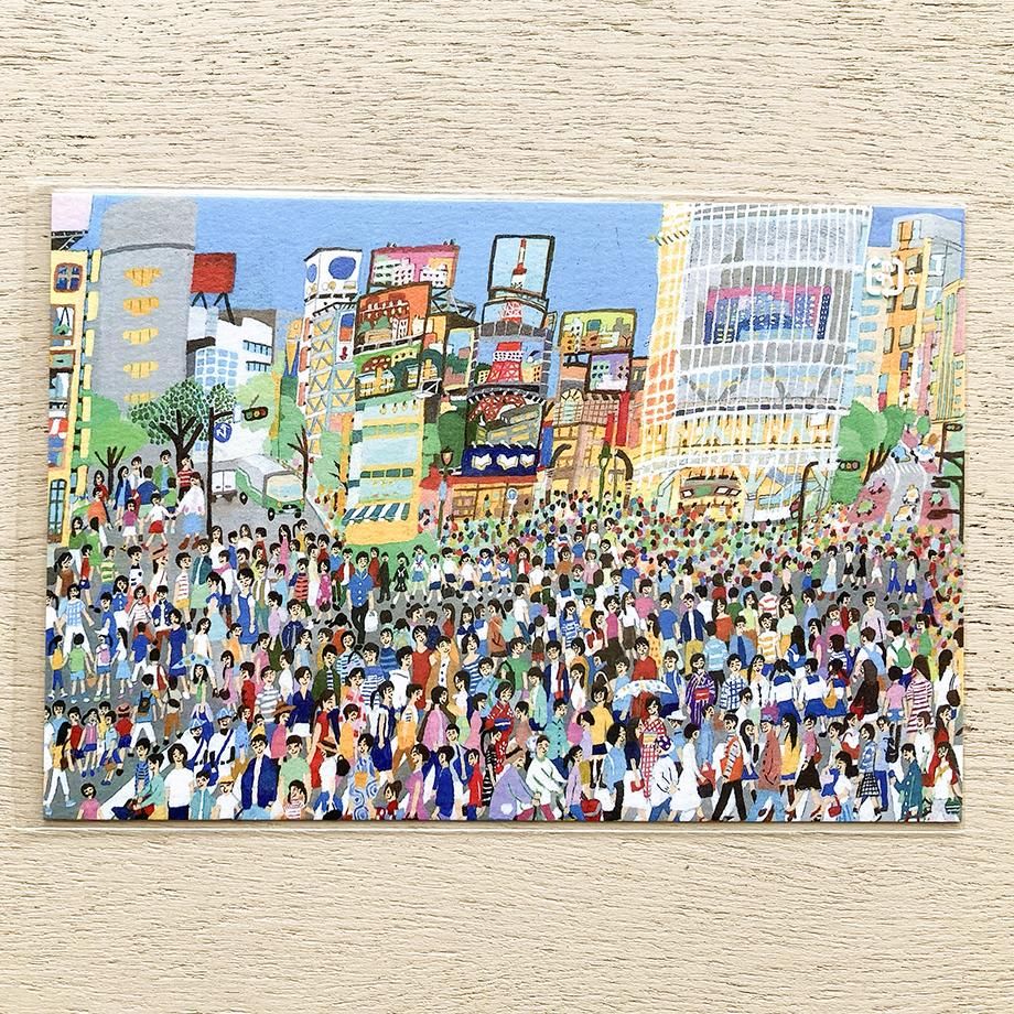 沖野愛 東京はがき 《渋谷スクランブル交差点》