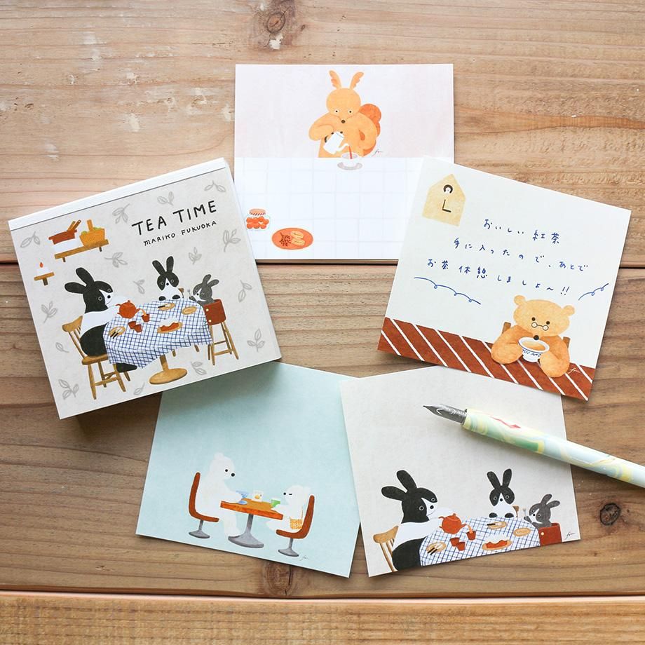 福岡麻利子 ブロックメモ TEA TIME