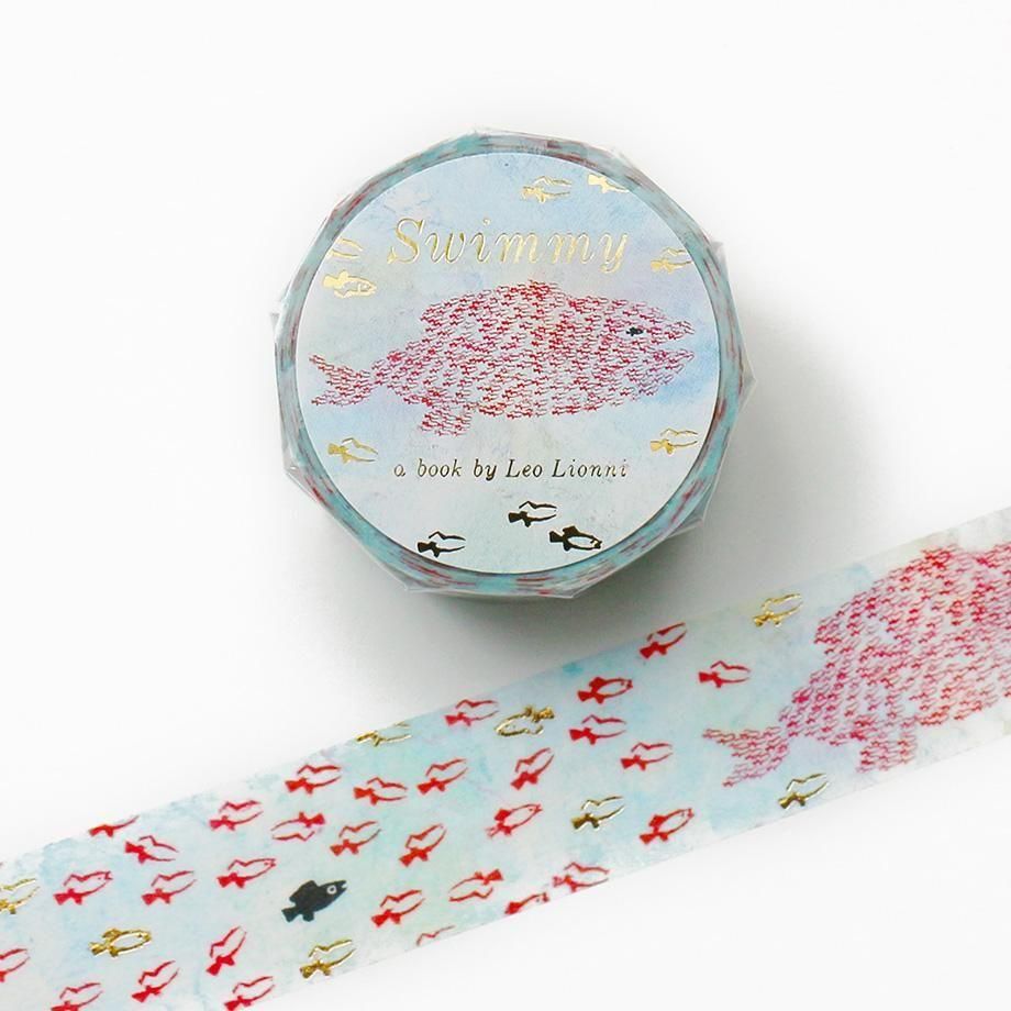 海外個人輸入 レオ・レオニ 箔押しマスキングテープ Swimmy テープ・結束具