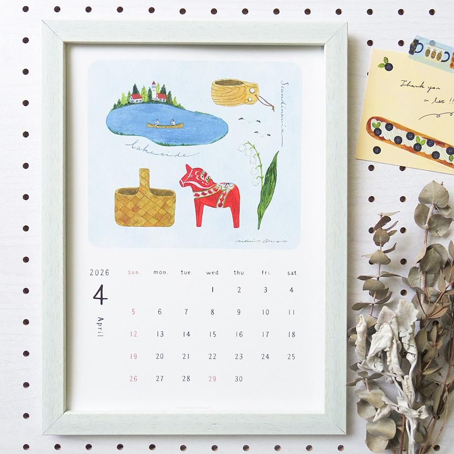 土日のみ発送可出品 浅野みどり 2026 カレンダー