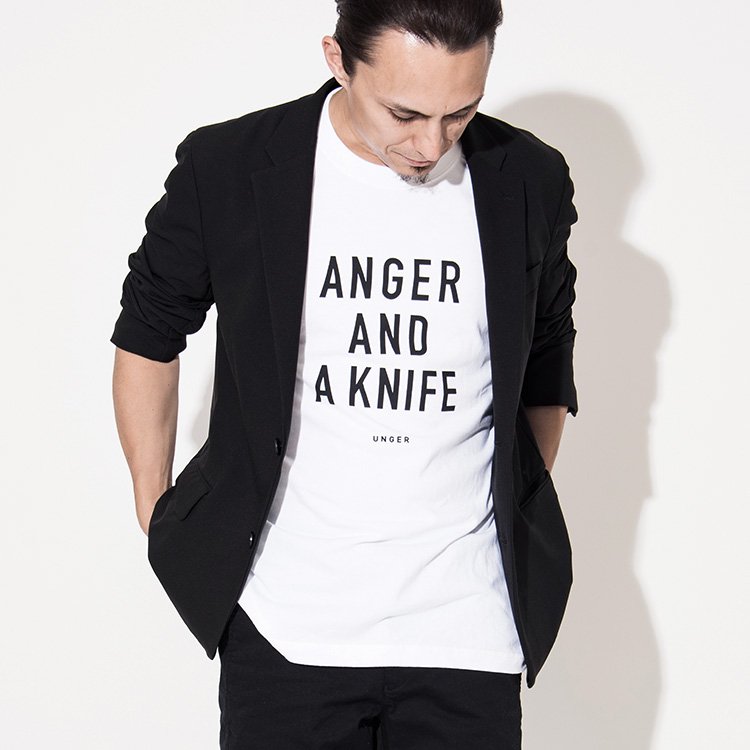 UNGER ANGER AND A KNIFE (MENS WHITE)