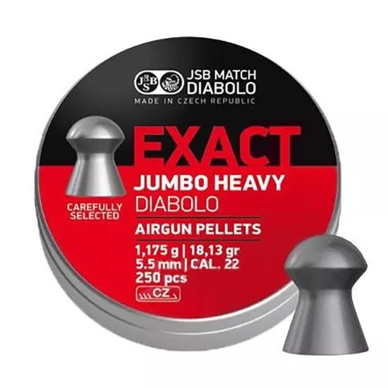 【A】JSB EXACT JUMBO HEAVY 空気銃用ペレット ジャンボヘビー 5.5mm 18gr 500発入り