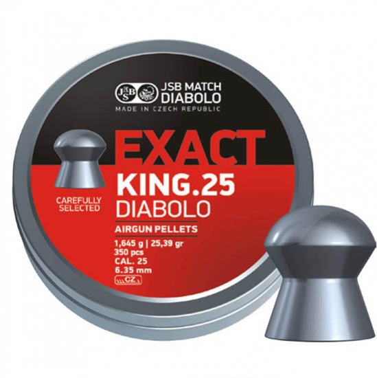 JSB EXACT KING .25 空気銃用ペレット キング 6.35mm 25.39gr 350発入り