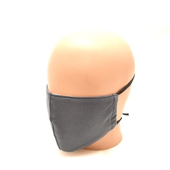 咳やくしゃみのエチケットに 迷彩／グレー 手作り綿布マスク