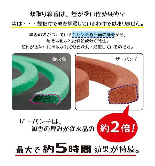 通常の蚊取り線香の約2倍の太さ アウトドア専用 『厚太