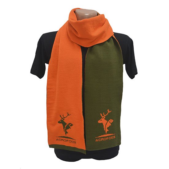 <img class='new_mark_img1' src='https://img.shop-pro.jp/img/new/icons5.gif' style='border:none;display:inline;margin:0px;padding:0px;width:auto;' />【AB】Acropolis reversible signal long scarf アクロポリス リバーシブル ロングスカーフ オレンジ／オリーブ