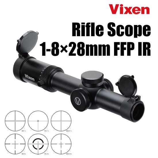 ※【A】Vixen　ビクセン　34mmチューブスコープ　1-8×28mm　IRレチクル：MD／18C／BDC8