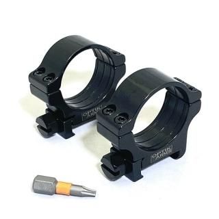 ブラック アルミ マウントリング CKガンクラフト マウントベース アルミ 削り出し 30mm 25.4mm