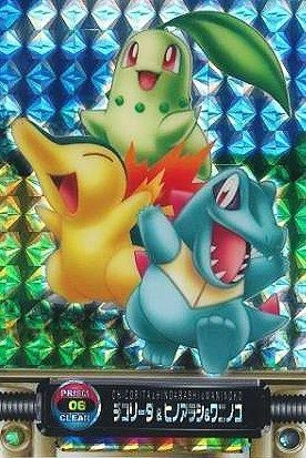 ポケモンずかんカード チコリータ&ヒノアラシ&ワニノコ プリズム ポケモンずかんカード チコリータ&ヒノアラシ&ワニノコ プリズム