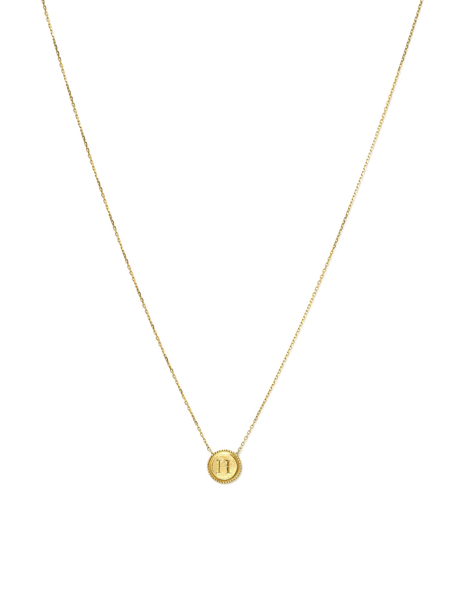 HELIOS / Initial coin necklace