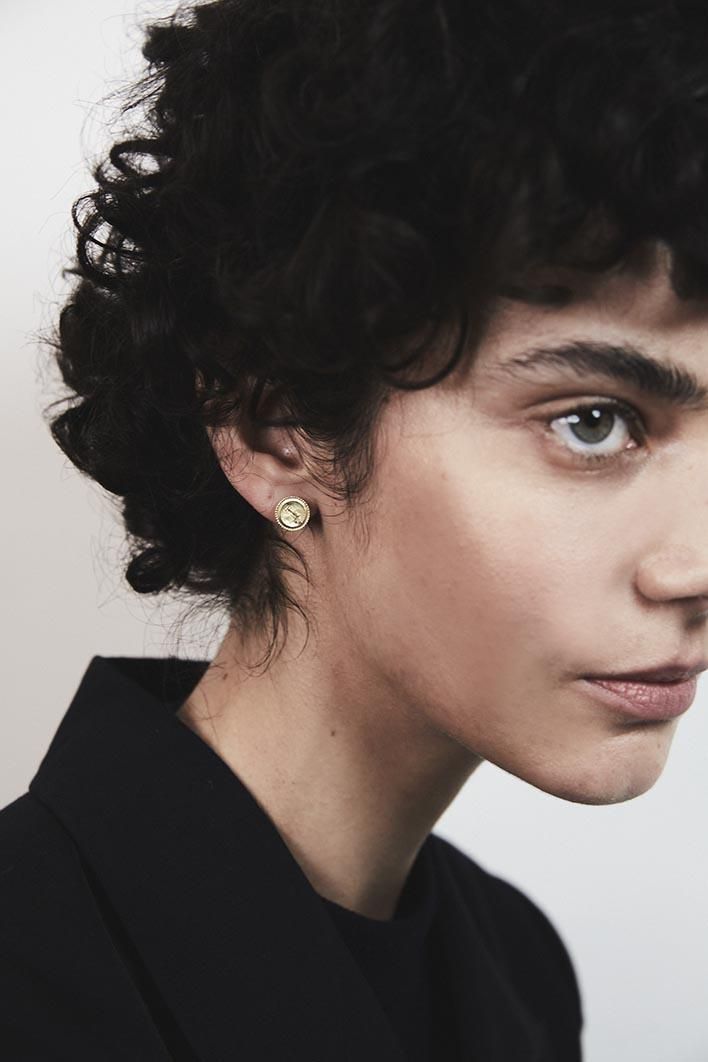 HELIOS / Initial coin earrings - GIGI Jewelry