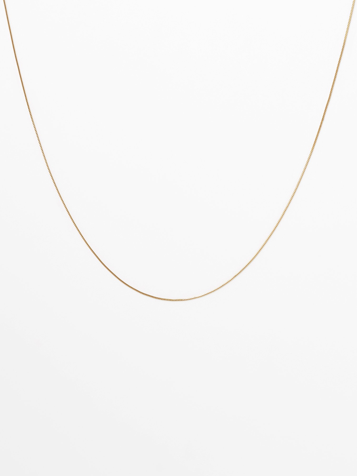 SOPHISTICATED VINTAGE / Gold line necklace / 380mm - GIGI Jewelry