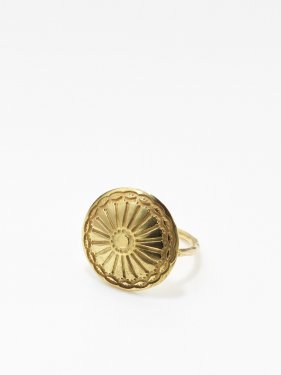 HELIOS / Gold concho ring