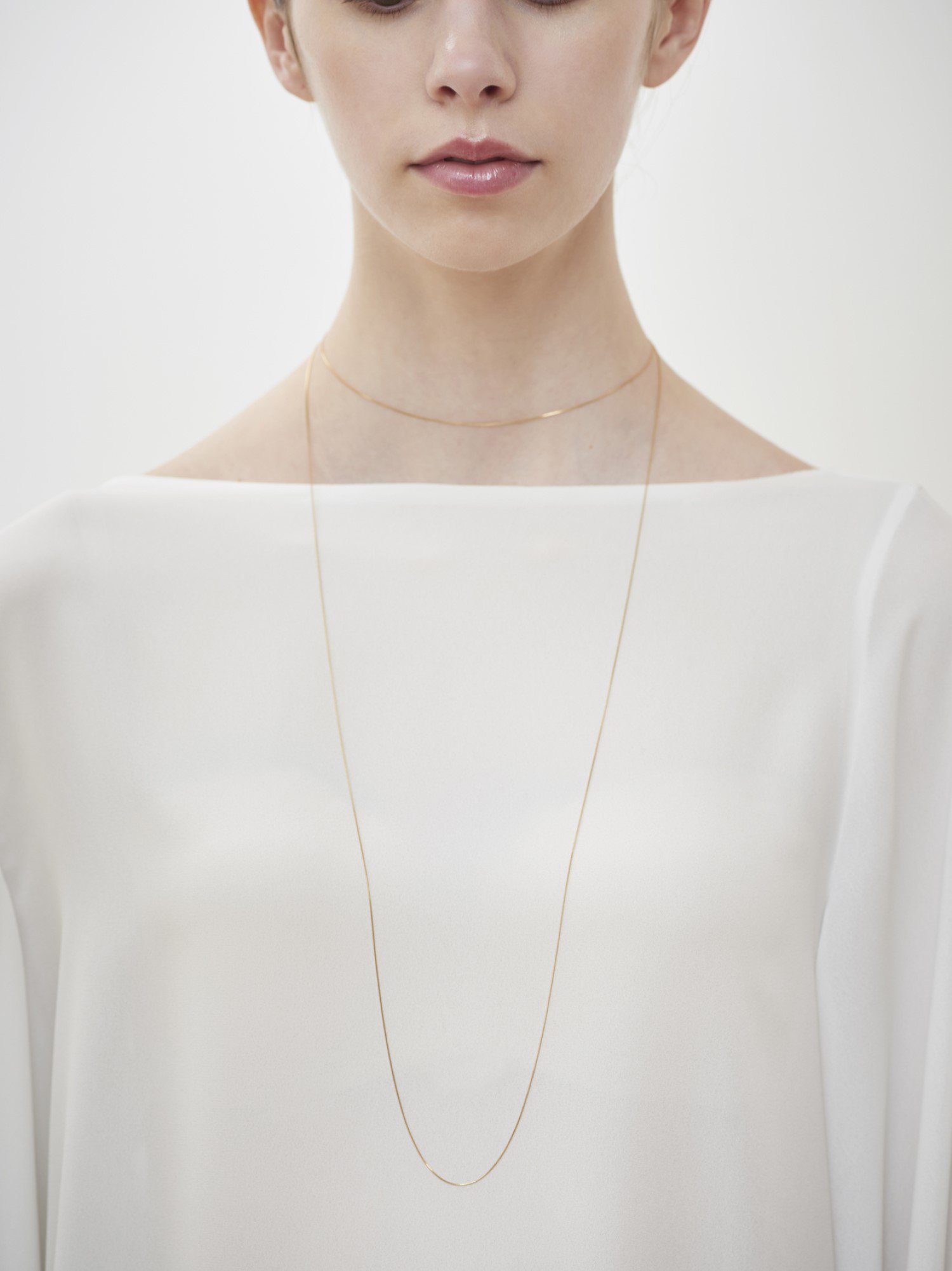 SOPHISTICATED VINTAGE / Gold line necklace / 1200mm - GIGI Jewelry