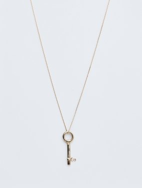 HELIOS / Initial key charm necklace