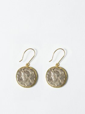 ARTEMIS / Roman coin earrings / Romulus and Remus