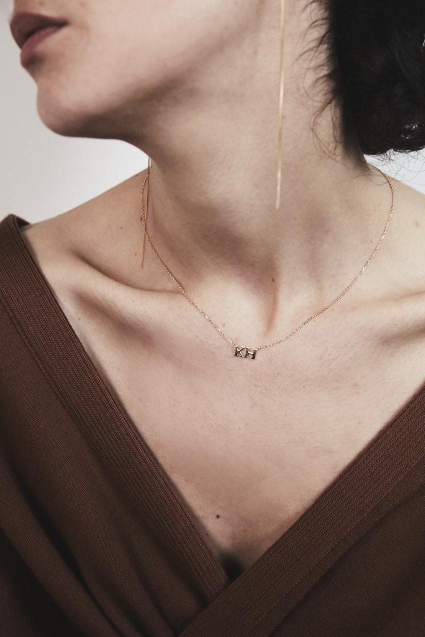 SOPHISTICATED VINTAGE / Initial necklace / 2 letter - GIGI