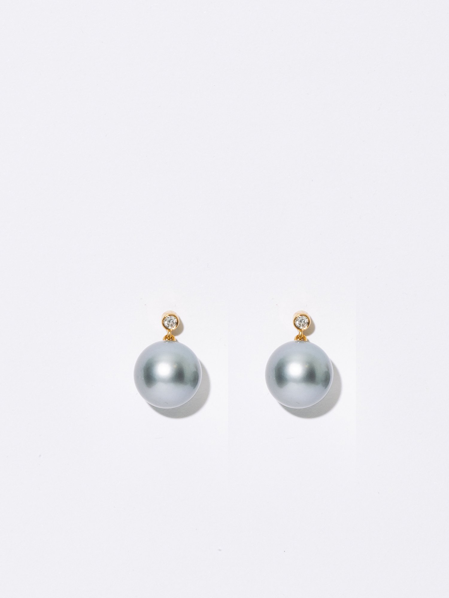 SOPHISTICATED VINTAGE / Drop pearl earrings Diamond / 在庫商品