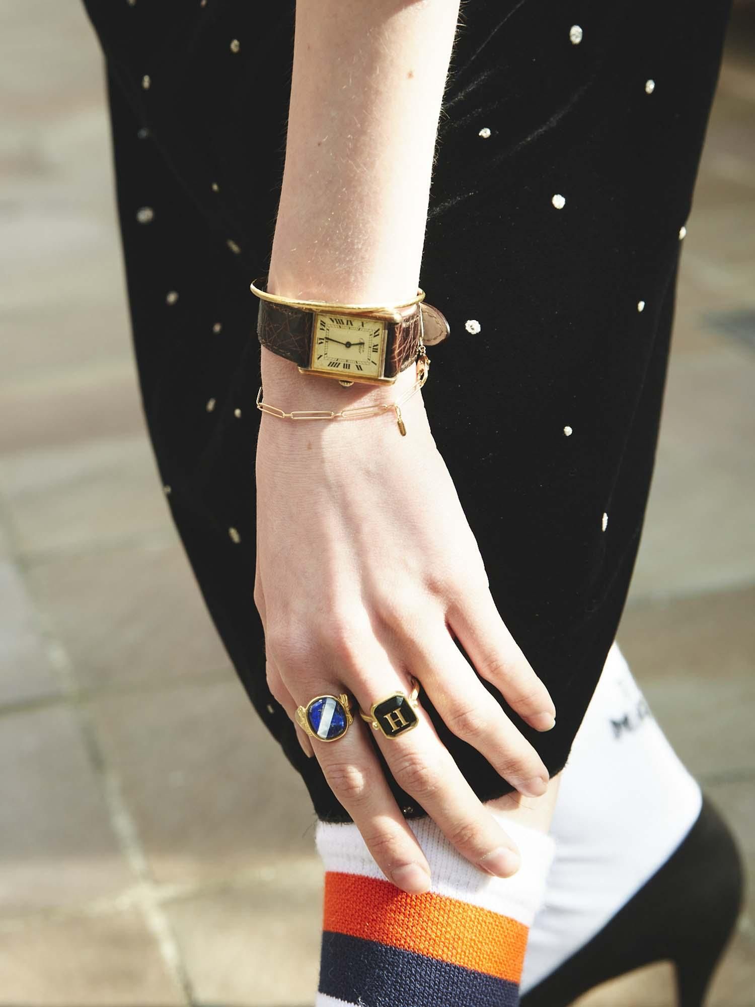 HELIOS / Initial onyx ring - GIGI Jewelry HELIOS / Initial onyx ring - GIGI Jewelry