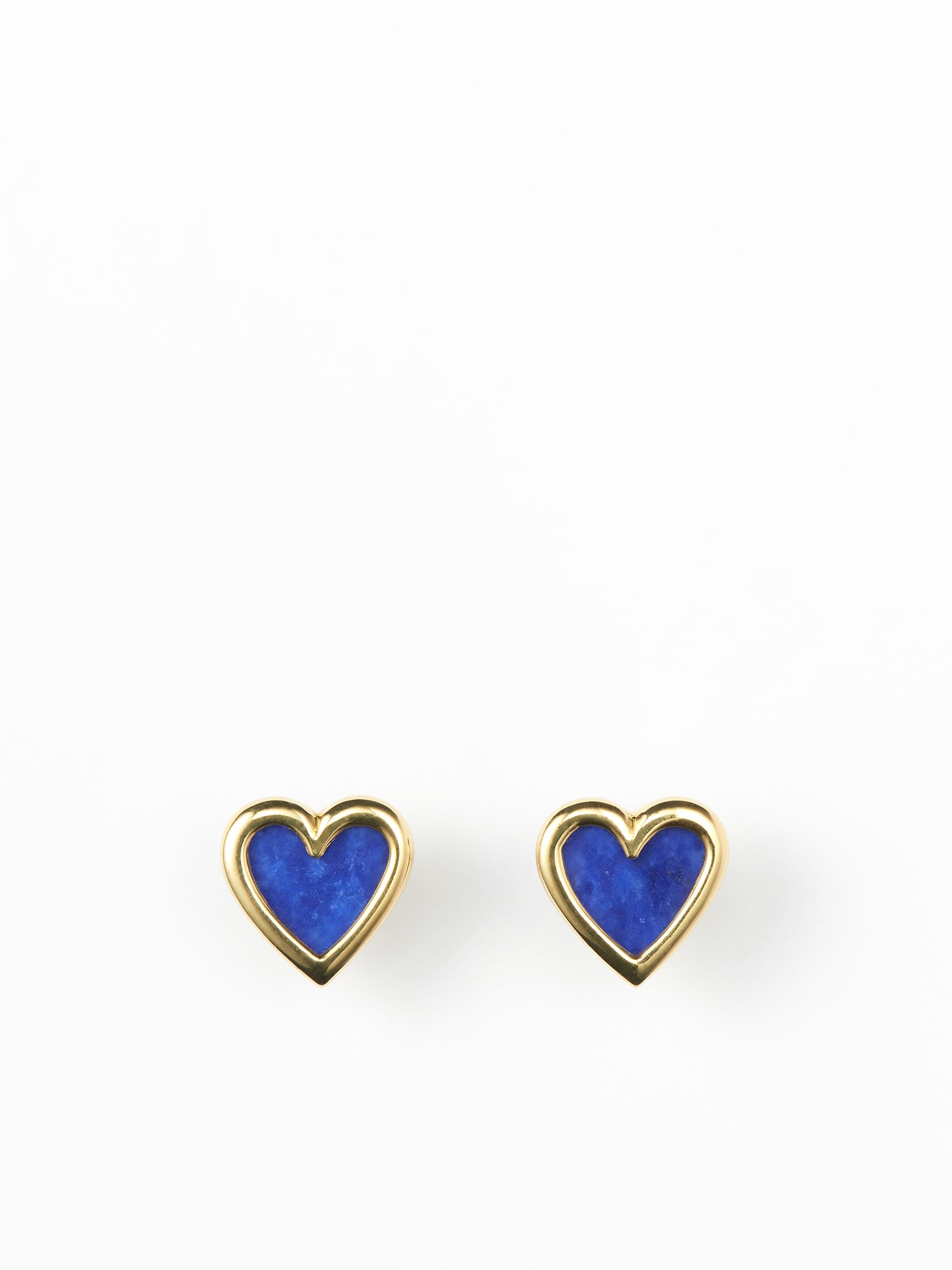SOPHISTICATED VINTAGE / Vis stone earrings (heart) / Lapis - GIGI