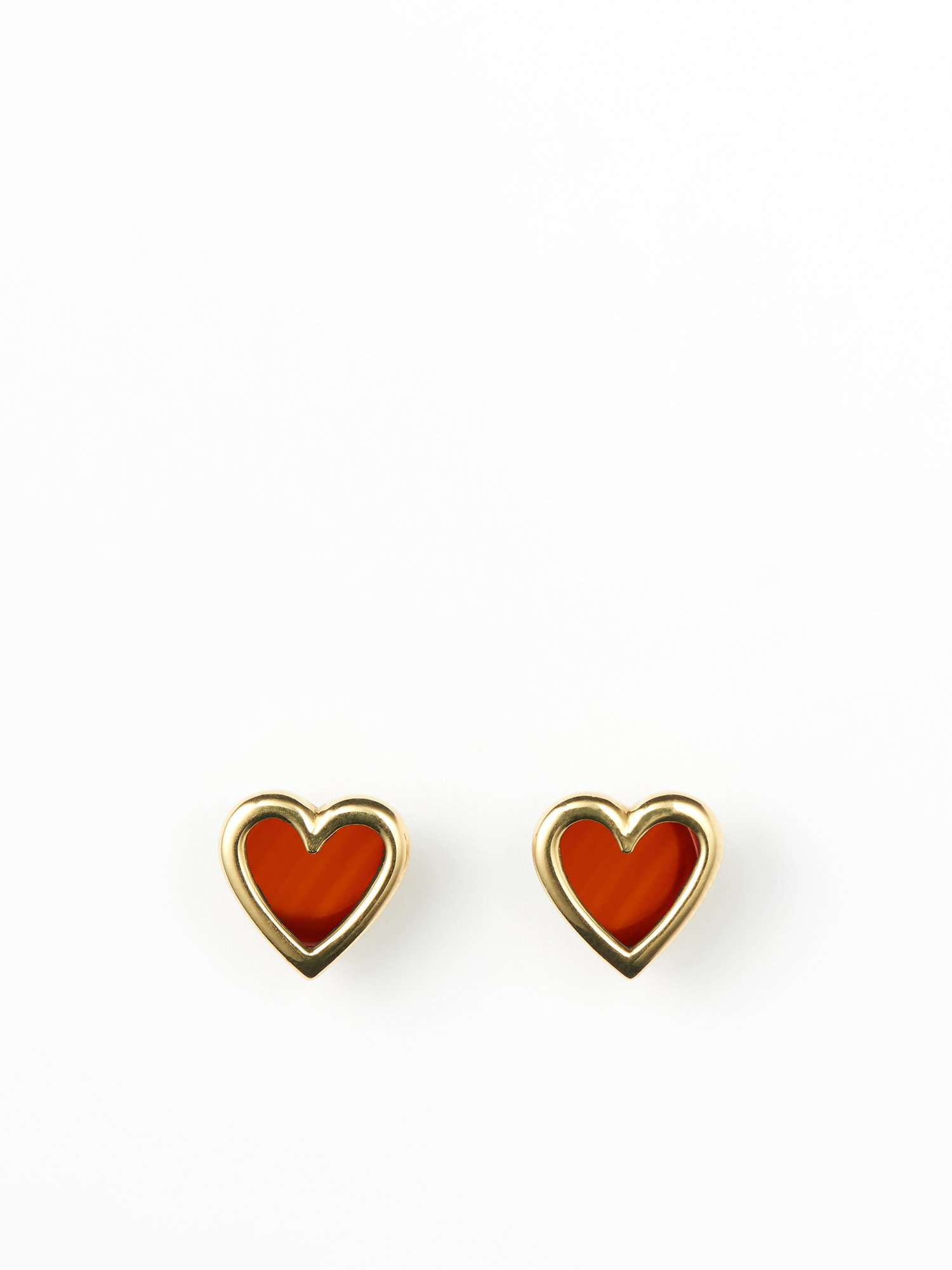  SOPHISTICATED VINTAGE / Vis stone earrings (heart) / Carnelian