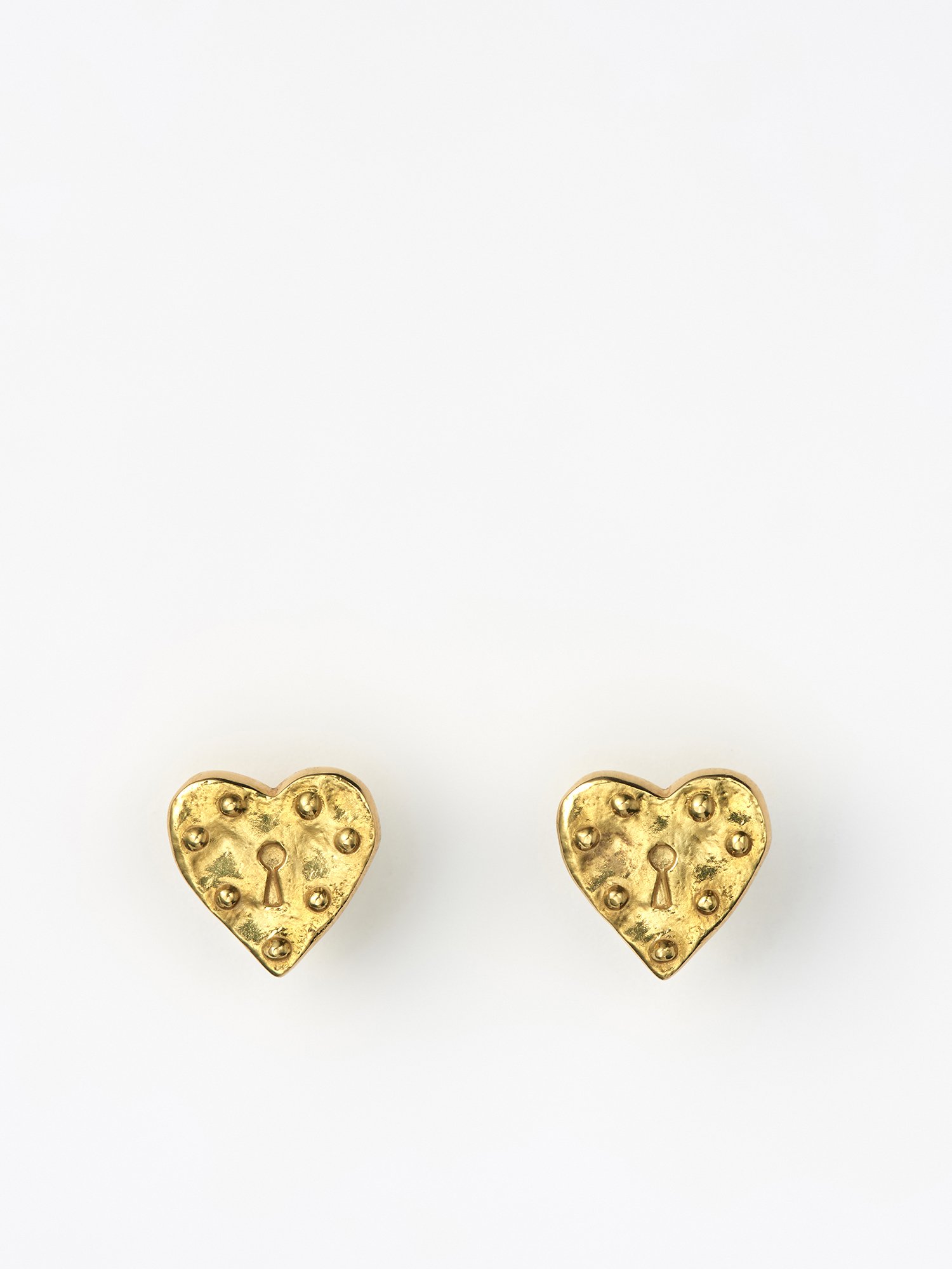 AMOUR / Heart lock earrings