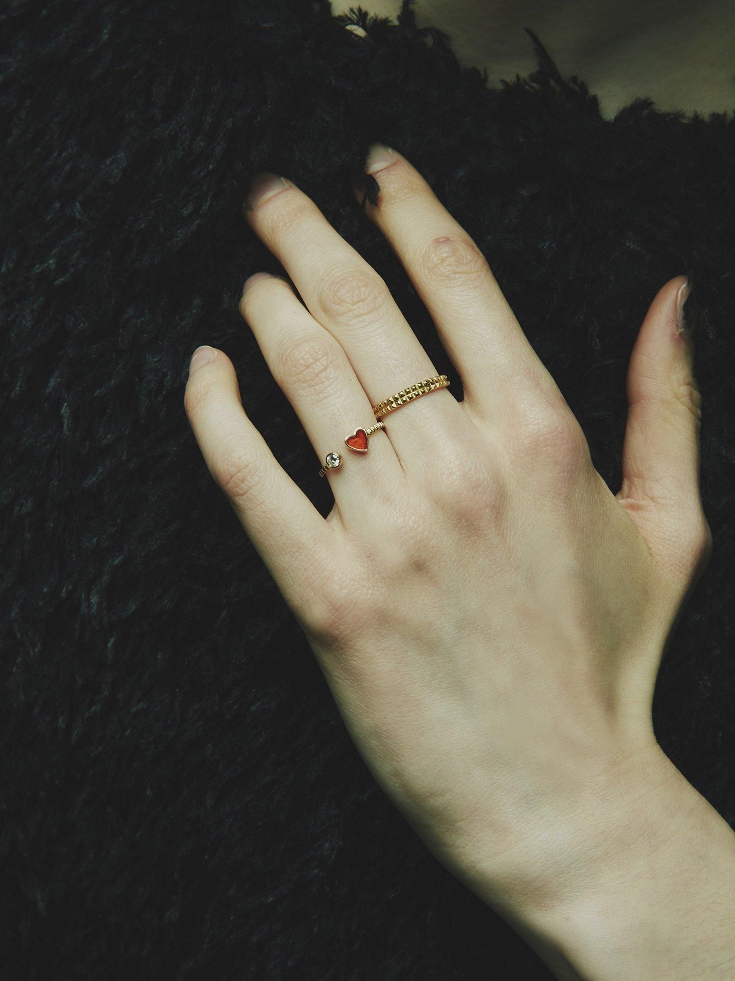 AMOUR / Amour ring (Carnelian ) - GIGI Jewelry
