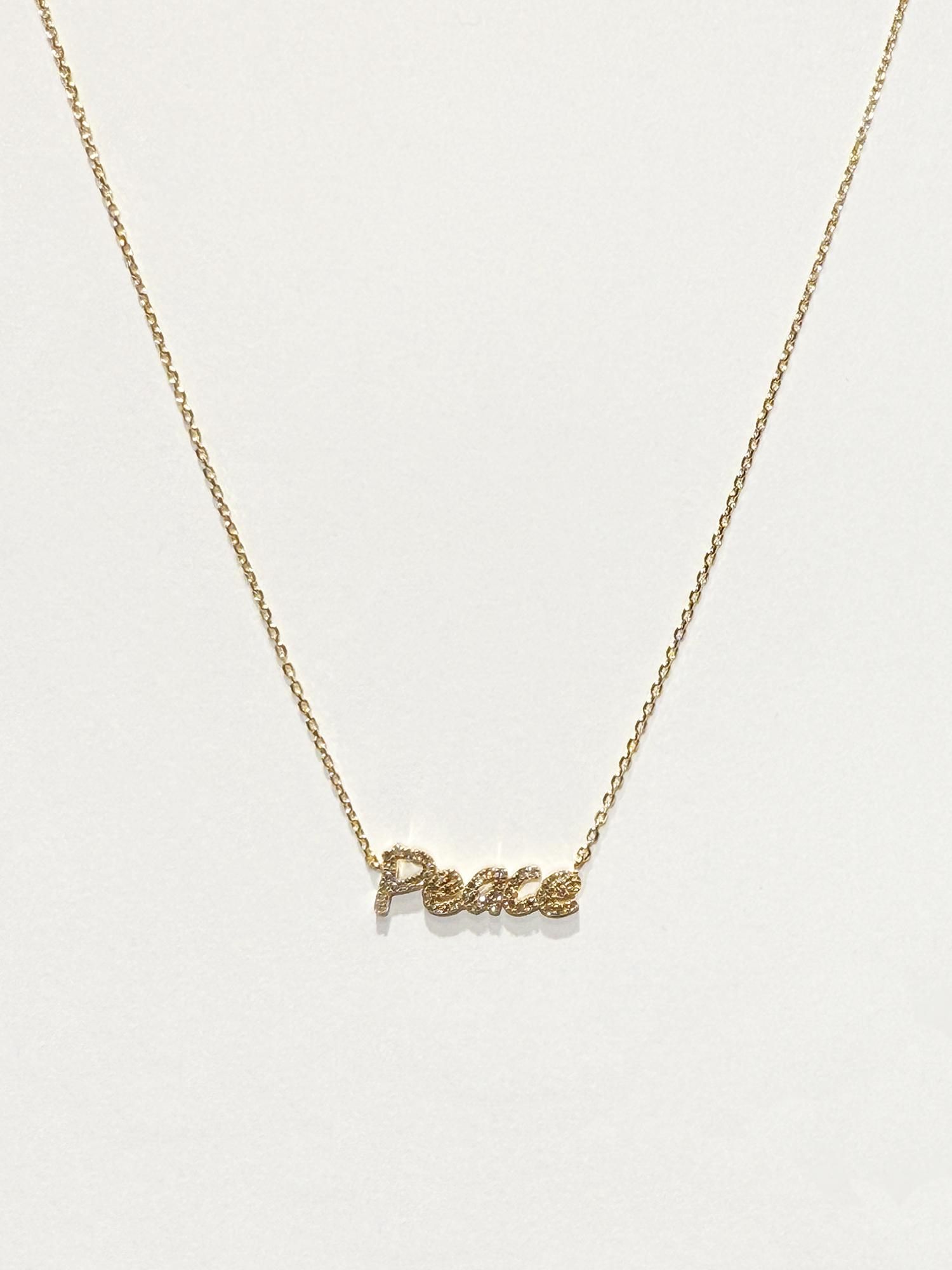LOLO / Inscription necklace ( Peace )