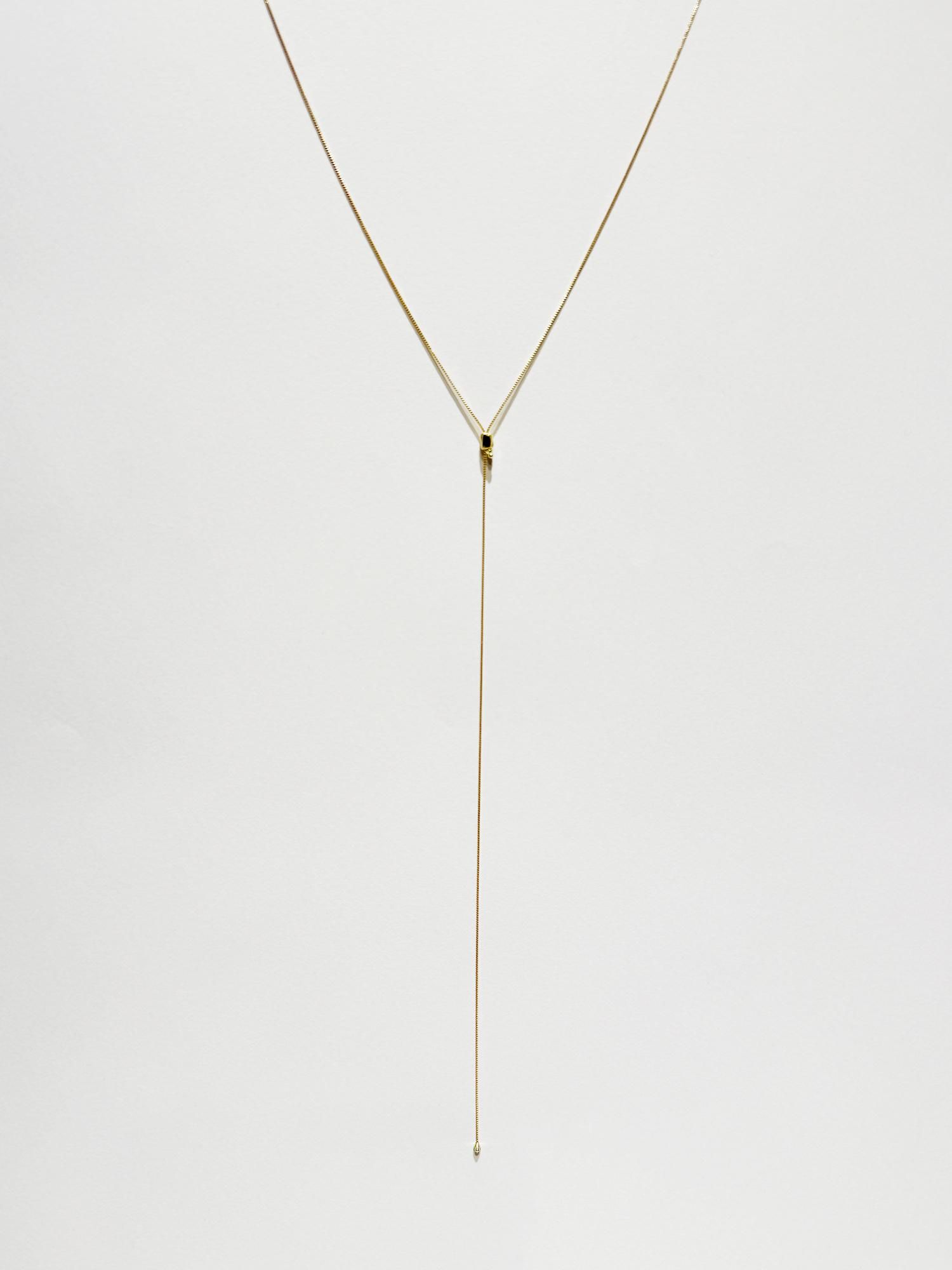  SOPHISTICATED VINTAGE / Gold line slide necklace