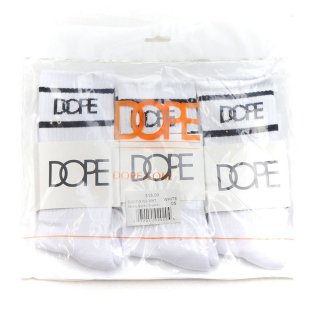 [DOPE] Varsity Socks (3-Pack) White