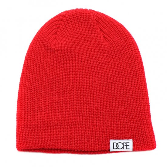 [DOPE] Woven Label Beanie Red - DOPE