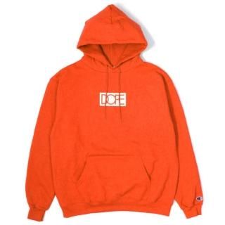 [DOPE] Box Logo Dope  Champion Hoodie Orange (M2XL)