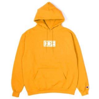 [DOPE] Box Logo Dope  Champion Hoodie Gold (M2XL)