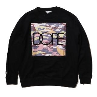 [DOPE] Camo L/S Crew Black (M2XL)