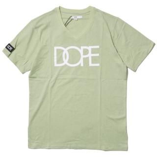 [DOPE] Classic Logo V-Neck Tee Green (M2XL)