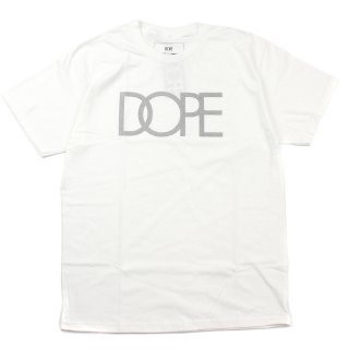 [DOPE] Classic Logo Tee White/Reflective (M2XL)