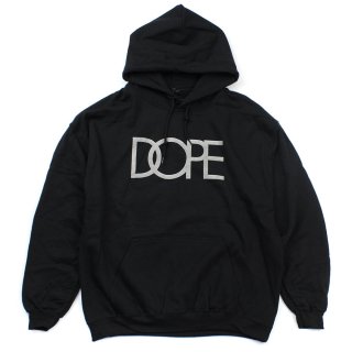 [DOPE] Classic Logo Box Hoodie Black/Reflective (M2XL)