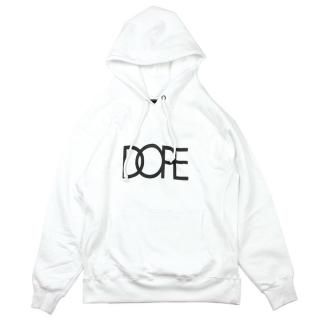 [DOPE] Classic Logo Hoodie White (M2XL)