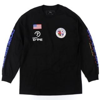 [DOPE] World Wide L/S Tee Black (M～2XLサイズ)