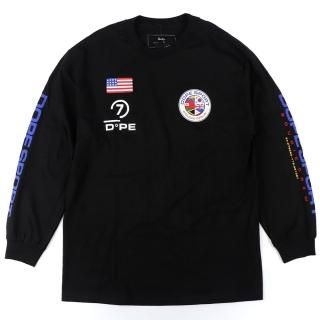 [DOPE] World Wide L/S Tee Black (M2XL)