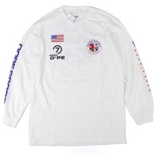 [DOPE] World Wide L/S Tee White (M2XL)