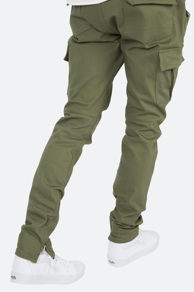 mnml] Cargo Drawcord Pants Olive (XS～XLサイズ) - DOPE TOKYO