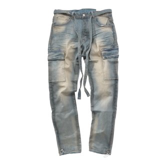 [MNML] Denim Cargo Pants Blue (28〜38インチ)
