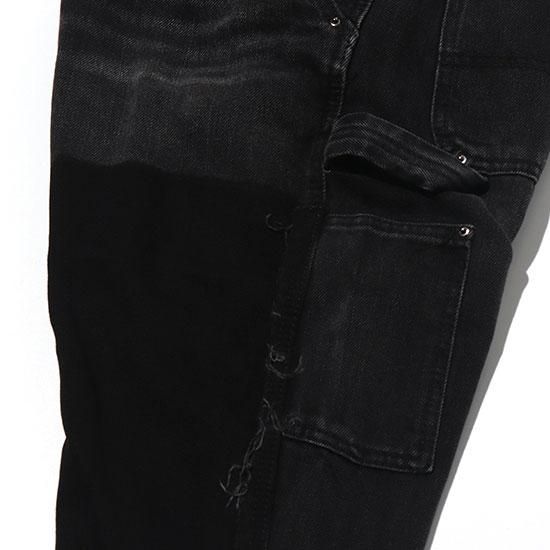 mnml] B118 Flare Work Denim Black (28～38インチ) - DOPE